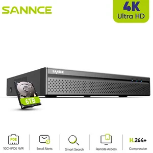 SANNCE 8CH 8MP NVR 4K HD POE IP Home Video Recorder for Security Camera System - Picture 1 of 22