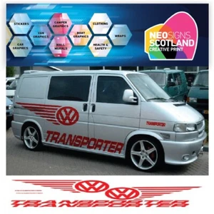 T4 T5 T6 KIT TRASPORTO FURGONE GRAFICA ADESIVI DECALCOMANIE x 6 CAMPERVAN - Foto 1 di 2