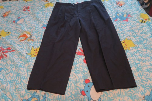 Pantaloni plissettati vintage Monsieur Givenchy neri pantaloni da uomo 42R 42x27 USA cropped