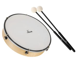 12" Hand Trommel Rahmentrommel Drum Percussion Tamburin Kunststoff Fell Schlägel - Bild 1 von 9