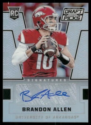 J445 BRANDON ALLEN RC AUTO 2016 PRIZM DRAFT SILVER #164 SF 49ERS ARKANSAS - Image 1 of 2