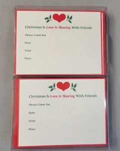 2 Pam Marker Vintage Party Invite Invitations 10 Per Pack Christmas Love Sharing - Picture 1 of 3