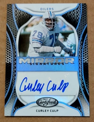 2022 Panini Certified Curley Culp Mirror Signatures Black Auto 1/1 Made Oilers - Image 1 of 3