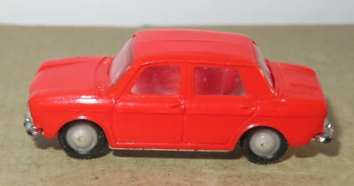 old Made in France 1962 MICRO NOREV HO 1/87 SIMCA 1000 1961/1968 ROUGE #519 - Photo 1/4