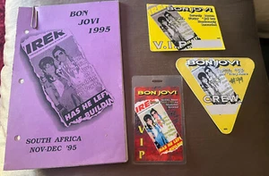 Bon Jovi South Africa 1995 These Days Itinerary Diary Book Vip Passes Crew - Picture 1 of 18