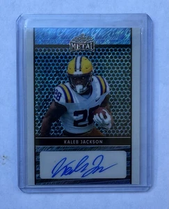 2024 Leaf Metal KALEB JACKSON Auto 8/20 Blue Shimmer - Bild 1 von 2