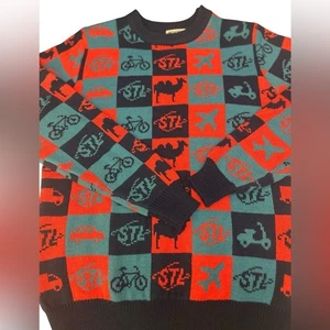 ROODY STL Knit Sweater Travel Transportation St. Louis Airport Theme Medium - Picture 1 of 10