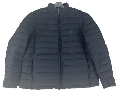 Chaqueta acolchada Nautica para hombre talla XL negra/gris reversible cremallera completa y bolsillos con cremallera Foto 1 de 4