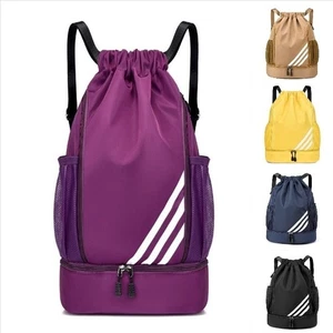 Wasserdichte Kordelzug Gym/Schwimmen Sport Tasche/Rucksack mit Schuh Fach - Bild 1 von 23