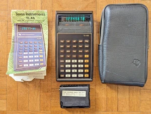Texas Instruments TI-45 Calculator Rare VFD + Case + Manual + BP-9 (EXC, TESTED) - Afbeelding 1 van 7