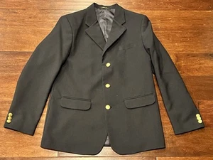 Claiborne Blue Wool Blend 3 Button Pocket Boys 16 Blazer Sport Coat Suit Jacket - Picture 1 of 15