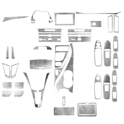 Kits de fibra de carbono branca para Infiniti Q50 Q60 14-20 tampa de acabamento interior completa 40X - Imagem 1 de 4