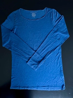 Top Majestic Paris para Neiman Marcus Azul Superlavado Tacto Suave Talla 2 Pequeño Foto 1 de 4