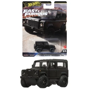 Mattel Hot Wheels Fast & Furious Land Rover Defender 90 Toy Car Black HYP74 NEW - Picture 1 of 7