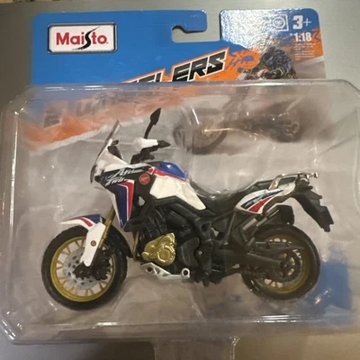 Maisto 2 ruedas Honda Africa Twin DCT 1:18 diecast motocicleta blanca Foto 1 de 3