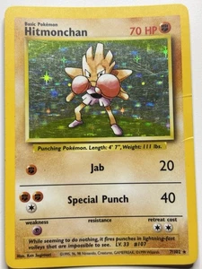 Hitmonchan Holo Rare Base Set 2 008/130 LP - Picture 1 of 12