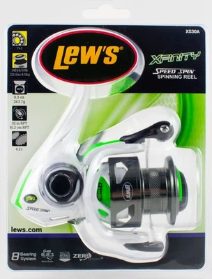 LEW'S XFINITY SPEED SPIN XS30A 6.2:1 SPINNING REEL CLAM PACK - Image 1 of 2