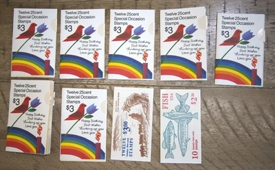 1988 US Stamp Booklet 25c - 12 Special Occasion Stamps w/4 designs - 7 booklets - Image 1 of 3