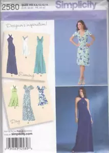 Simplicity 2580 "Designer's Inspiration!" Day or Evening Dress in 2 Lengths - Picture 1 of 1