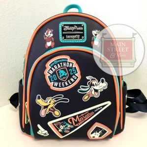 2025 Run Disney Marathon Loungefly Backpack Mickey Chip Dale Goofy Pluto - NEW - Picture 1 of 6