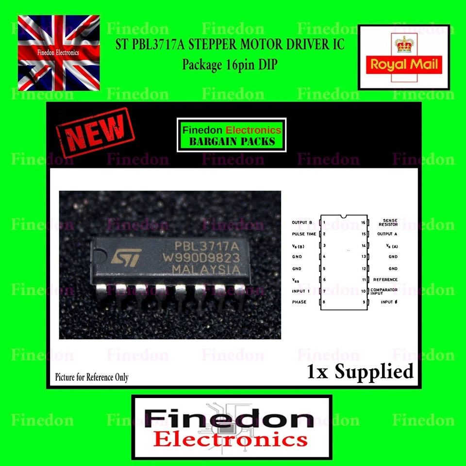 STMICROELECTRONICS ST PBL3717A Stepper Motor Driver IC 16 pin Dip