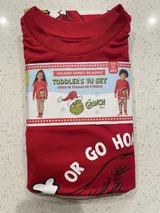 The Grinch, Dr. Seuss Christmas Holiday Pajama Set For Toddlers-2T, Family Pj’s - Picture 1 of 2