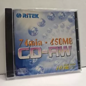 Ritek CD-RW 74min 650MB 10x High Speed wiederbeschreibbare CD Compact Disc 1 Stück - Bild 1 von 3