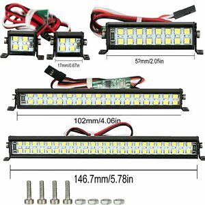 LED Light Bar Roof Lamp Spotlight Kit for SCX10 D90 TRX4 1/10 RC Crawler Car