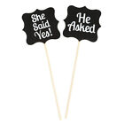 Holz ""Asked She Said Yes"" Verlobungs-Party-Schild-Set