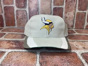 Vintage NFL Vikings Snapback Hat by Twins Enterprise With Green Underbrim - Picture 1 of 8