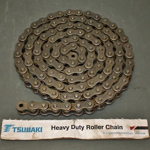 Tsubaki Roller Chain 80HRB, 1" Pitch, 5/8" Roller x 10 ft, 17,640 lbf, Steel - Picture 1 of 7
