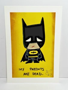 Impresión artística firmada Super Emo Friends Batman "Mis padres están muertos" J Salvador - Imagen 1 de 5