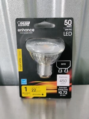 FEIT MR16 LED Bulb 450 lumens Bright White Reflector GU10 50 Watt Equivalent 6W - Image 1 of 3