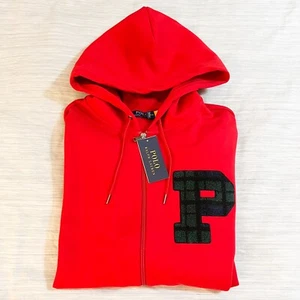 Polo Ralph Lauren Doble Tecnología Cuadros Chenilla P Parche Cremallera Sudadera con Capucha Talla XL - Imagen 1 de 10