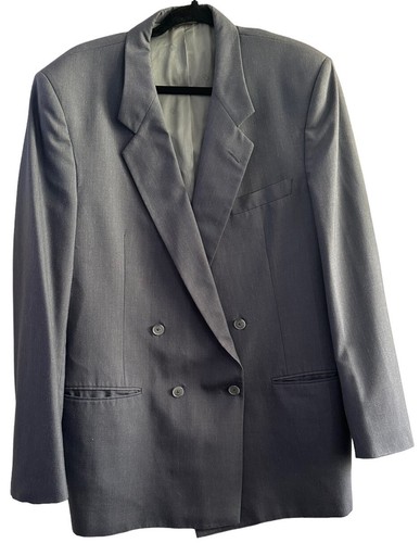 "Cappotto designer blu Christian Dior Monsieur da uomo senza taglia etichetta 20 5""x32"""