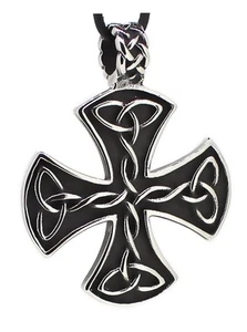 Anhänger Keltenkreuz massiv Runen Schmuck, Keltisches Kreuz Knoten Edelstahl - Bild 1 von 1