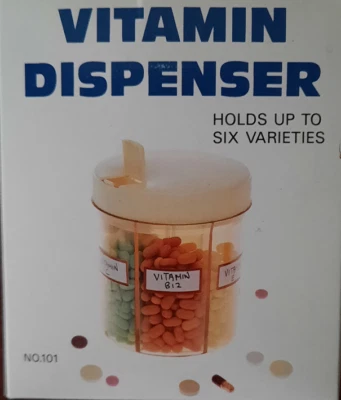 Vitamin Dispenser  holds up to 6 varieties - Image 1 of 4