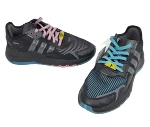 Adidas Mens Ninja Nite Jogger Black Lace up Running Sneakers Q47198 Size 8.5 New - Picture 1 of 13