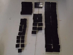 Lego Konvolut 69 Stück City Bauplatte schwarz verschiedene Größen doppelte Höhe - Bild 1 von 4