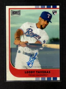 LEODY TAVERAS 2021 ARCHIVES SNAPSHOTS ROOKIE AUTO TEXAS RANGERS - Picture 1 of 1