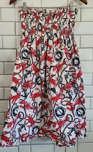 Vineyard Vines Damen trägerloses Sommerkleid über Knielang gesmoktes Mieder A-Linie - Bild 1 von 5