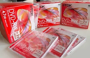 TDK DVD-RW 4,7gb pack 10 - Afbeelding 1 van 12