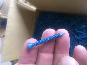 Viti per calcestruzzo 3/16" x2-1/4" #2 Phillips,Hi-Low D-Point Enviro Coat blu Tapcon - Foto 1 di 3
