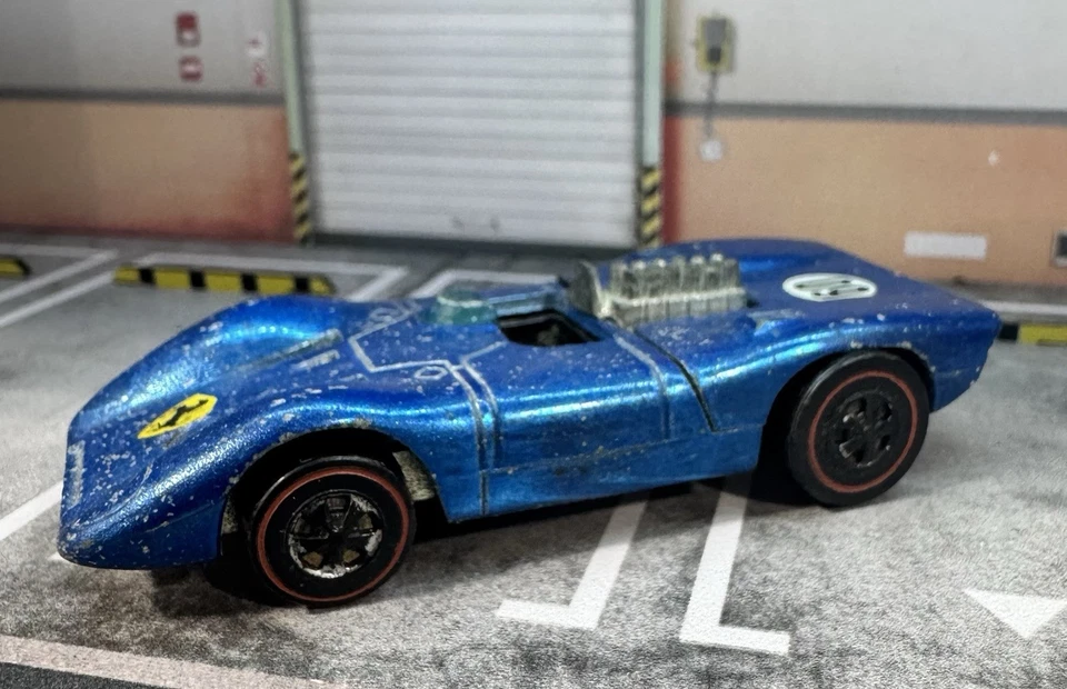 Hot Wheels Redline 1970 Ferrari 312P Blue In Good Condition HK Version - Image 1 of 4