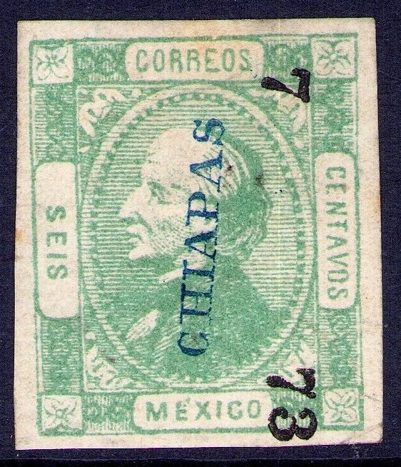 fg61 #93 6ctv Chiapas 7-73 como nuevo NG Est $20-40 VF belleza. Foto 1 de 1