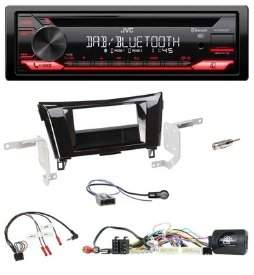 JVC CD DAB USB Bluetooth Lenkrad Autoradio für Nissan X-Trail 14-17 24 Pin Steck - Bild 1 von 4