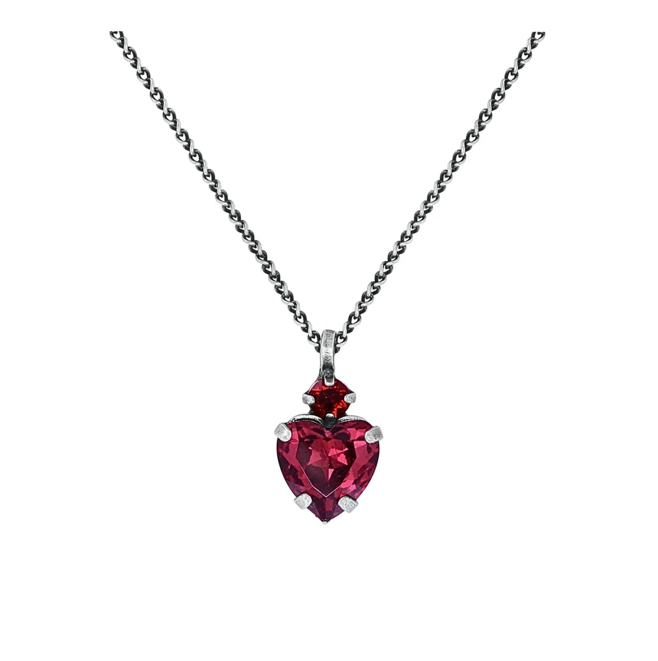 KONPLOTT Halskette mit Anhänger Hearts for US antik Silber rot Gr. S pendant - Bild 1 von 1