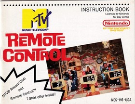 Nintendo NES Instruction Manual MTV Remote Control