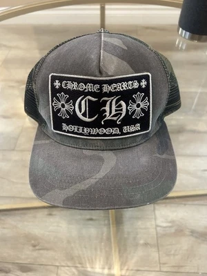 100% AUTHENTIC Chrome Hearts CH Hollywood Trucker Hat Camo - Image 1 of 4