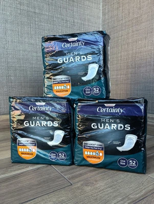 52 COUNT Walgreens Certainty MEN'S GUARDS - Maximum Absorbancy - FACTORY SEALED Foto 1 de 4